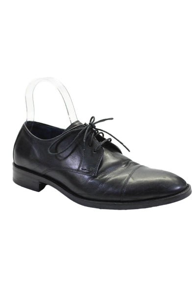 Cole Haan Men's Round Toe Leather Lace Up Oxford Shoes Black Size 7