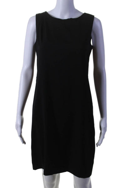 Theory Womens Silk Sleeveless Mid Calf Elvinia Sheath Dress Black Size 2