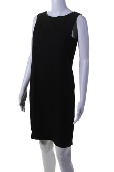 Theory Womens Silk Sleeveless Mid Calf Elvinia Sheath Dress Black Size 2