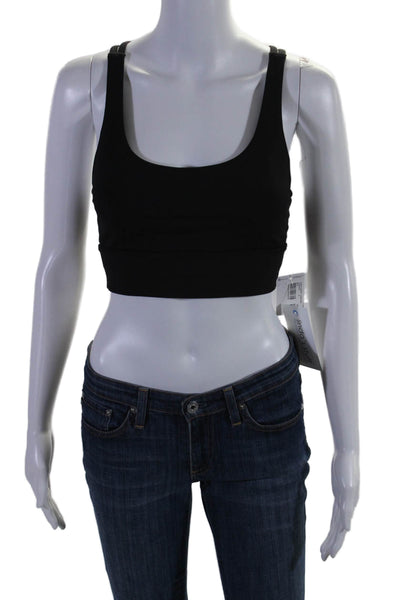 Lululemon Womens Energy Longline Bra Round Neck Athletic Sports Bra Black Size 6