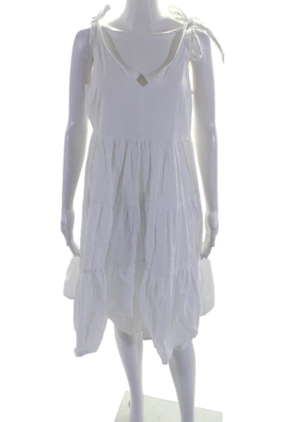 Peter Som Collective Womens White Tiered Dress White Size 10 13815150