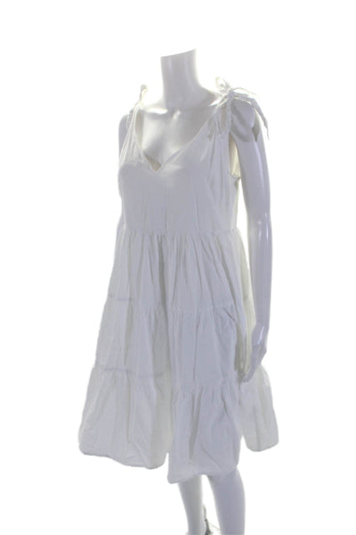 Peter Som Collective Womens White Tiered Dress White Size 10 13815150