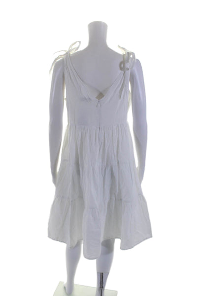 Peter Som Collective Womens White Tiered Dress White Size 10 13815150