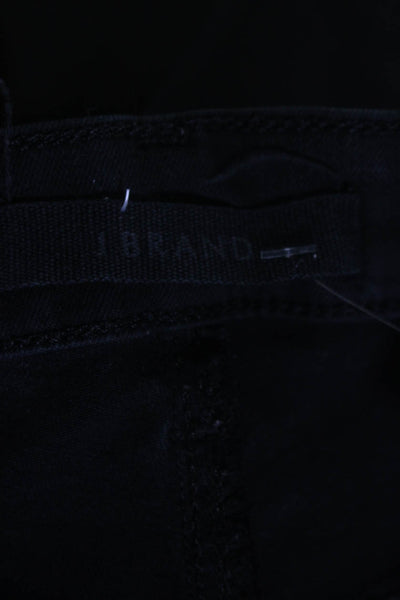 J Brand Womens Cotton Zipped Buttoned Jeans Black Size 2