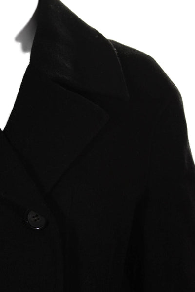 Toteme Womens Wool Darted Collared Buttoned Long Sleeve Coat Black Size 34