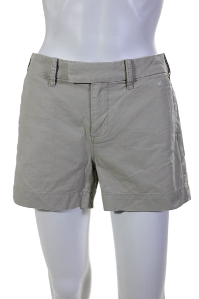 G1 Basic Goods Womens Cotton G1 Paper Twill Hook & Eye Khaki Shorts Beige Size 6