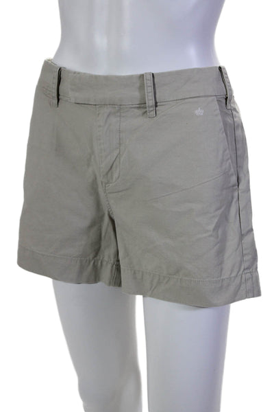 G1 Basic Goods Womens Cotton G1 Paper Twill Hook & Eye Khaki Shorts Beige Size 6