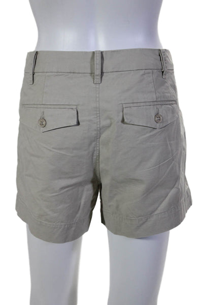 G1 Basic Goods Womens Cotton G1 Paper Twill Hook & Eye Khaki Shorts Beige Size 6