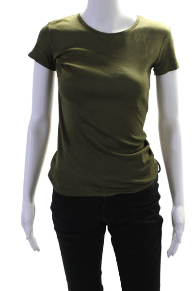 Ralph Lauren Womens Cotton Round Neck Short Sleeve Basic T-Shirt Green Size XS