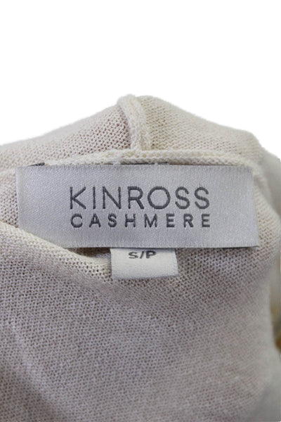 Kinross Cashmere Women's Hood Long Sleeves Two Piece Cardigan Set Beige Size M