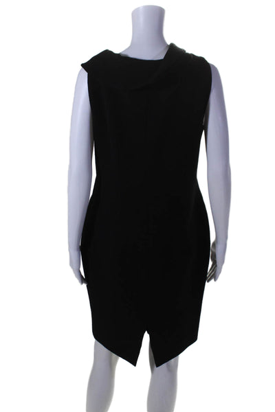 Worth Womens Sleeveless Knee Length Sheath Dress Black Wool Size 10