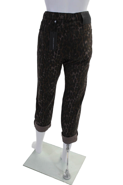 One Teaspoon Womens Bronze Leopard Shabbies Drawstring High Rise Pants Size XS
