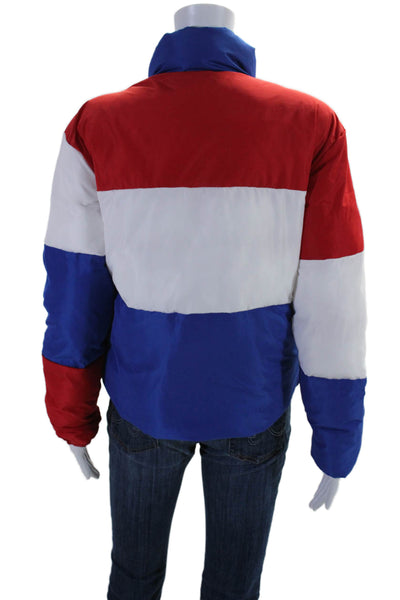 Champion Womens Multicolor Surf The Web Color Block Mock Neck Jacket Size XS