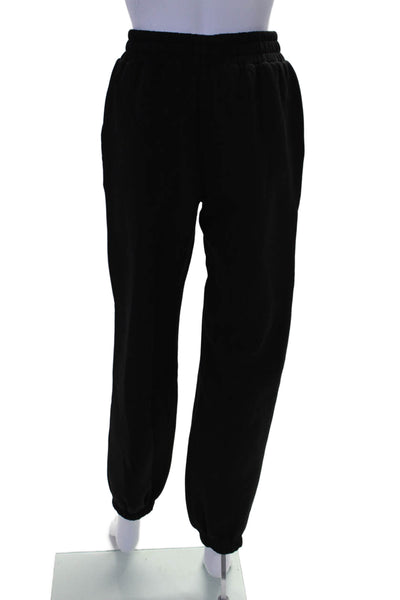 PE Nation Womens Elasticated Drawstring Ankle Zip Sweatpants Black Size XS