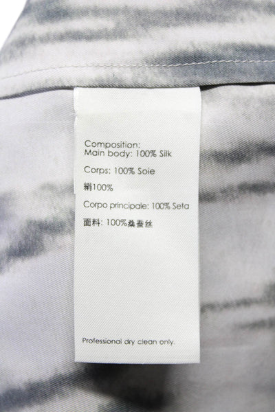 3.1 Phillip Lim Womens Silk Sleeveless Printed Sleek Tank Blouse White Size 0
