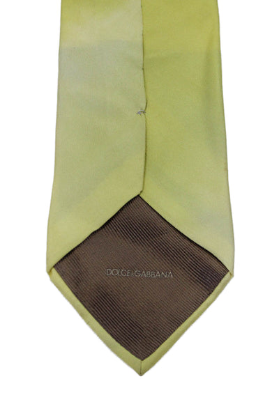 Dolce & Gabbana Mens Silk Solid Light Green Necktie