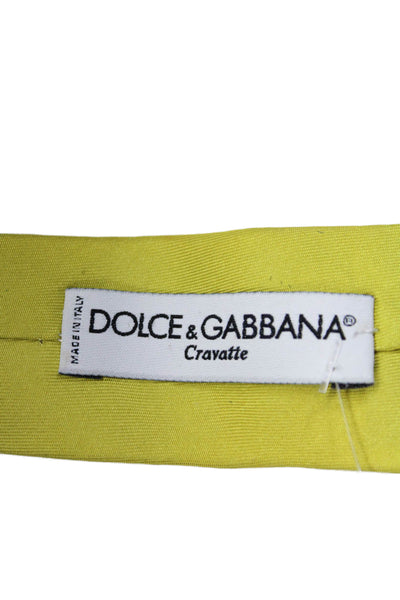 Dolce & Gabbana Mens Silk Solid Light Green Necktie