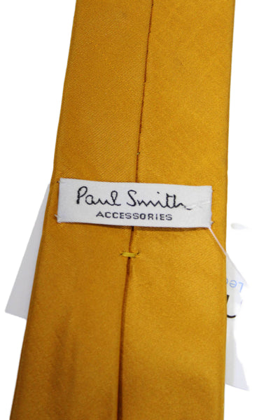 Paul Smith Mens Silk Dark Gold Necktie