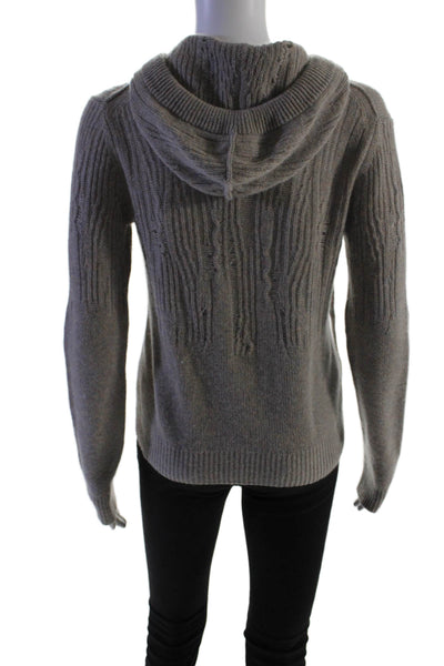 Zadig & Voltaire Womens Cashmere Long Sleeve Zipped Jacket Brown Size XS