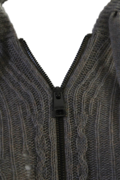 Zadig & Voltaire Womens Cashmere Long Sleeve Zipped Jacket Brown Size XS