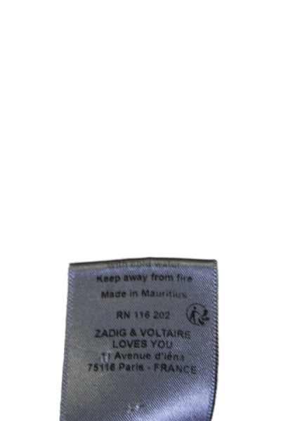 Zadig & Voltaire Womens Cashmere Long Sleeve Zipped Jacket Brown Size XS