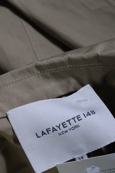 Lafayette 148 New York Womens Khaki Button Front Long Sleeve Jacket Size XS