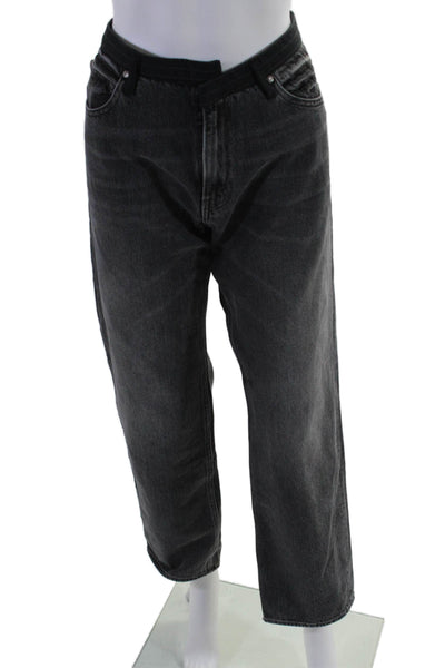 Golden Goose Deluxe Brand Womens Relaxed Straight Leg Jeans Faded Black Size 31