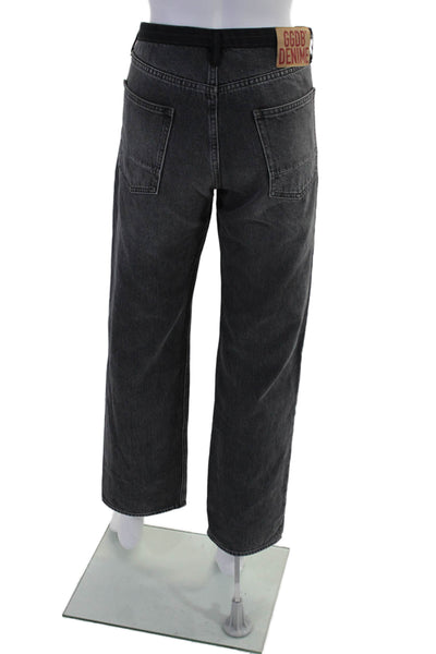 Golden Goose Deluxe Brand Womens Relaxed Straight Leg Jeans Faded Black Size 31