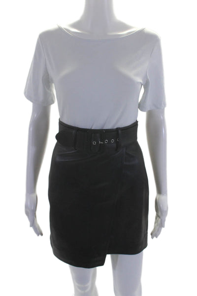 Los Angeles Atelier + Other Stories Womens Textured Belted Mini Skirt Black Size