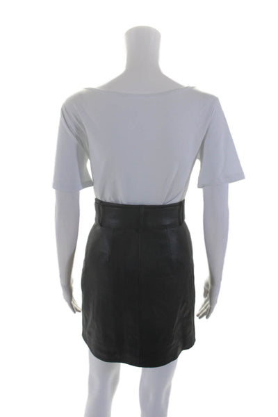 Los Angeles Atelier + Other Stories Womens Textured Belted Mini Skirt Black Size