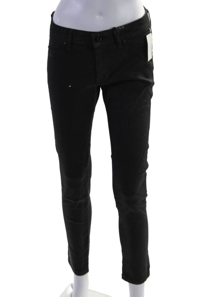 DL Nineteen Sixtyone Womens Zip Button Skinny Jeggings Black Size EUR 28