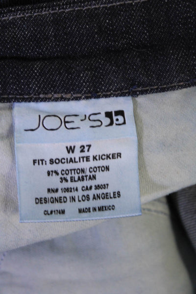 Joes Jeans Womens Cotton Button Zip Crop Leg Denim Jeans Blue Size EUR 27