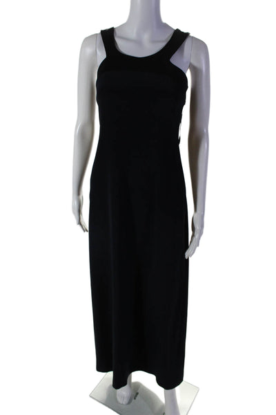 Tahari Womens Dark Navy Black Trim Square Neck Sleeveless Shift Dress Size 2