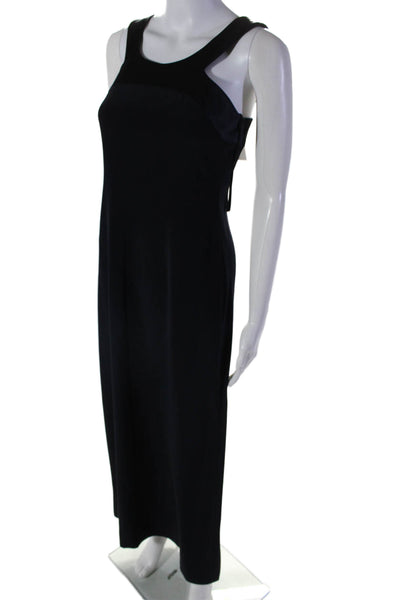 Tahari Womens Dark Navy Black Trim Square Neck Sleeveless Shift Dress Size 2