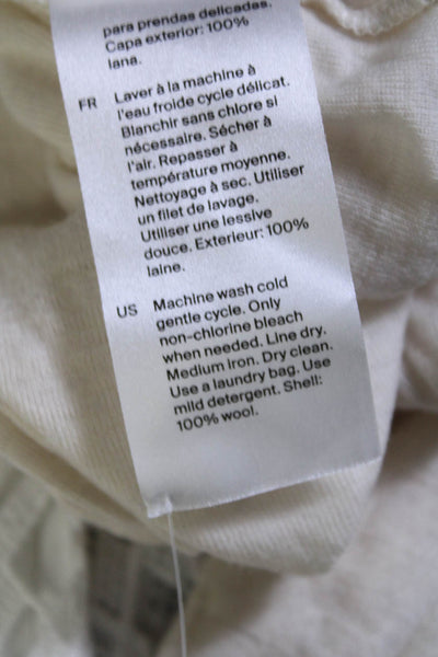 COS Womens Long Sleeve Turtleneck Knit Tee Shirt White Wool Size Small