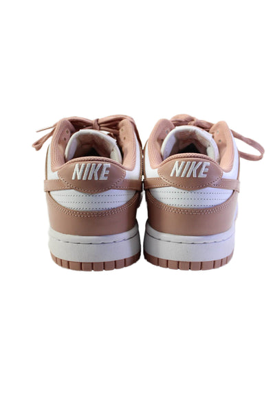 Nike Womens Rose White Dunk Low Leather Sneakers Shoes Size 11.5