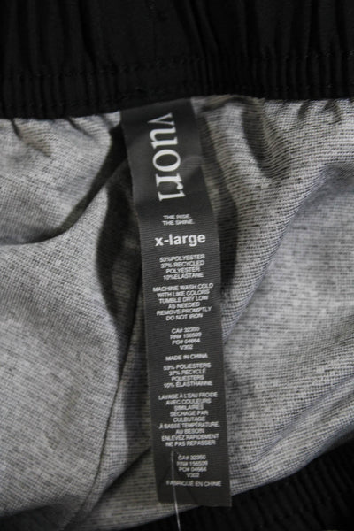 Vuori Mens Textured Elastic Wiastband Drawstring Lined Camo Shorts Black Size XL