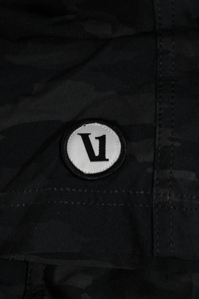Vuori Mens Textured Elastic Wiastband Drawstring Lined Camo Shorts Black Size XL