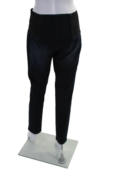 Lafayette 148 New York Womens Cotton Tapered Leg High Waisted Jeans Blue Size S