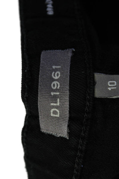 DL1961 Girls Cotton Straight Leg Five Pocket Casual Jeans Black Size 10