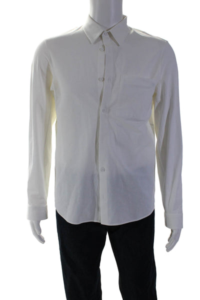 Lululemon Mens Long Sleeved Buttoned Closure Collared Casual Shirt White Size M