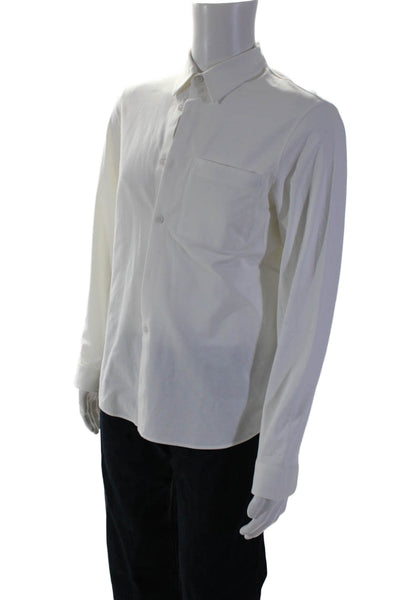 Lululemon Mens Long Sleeved Buttoned Closure Collared Casual Shirt White Size M