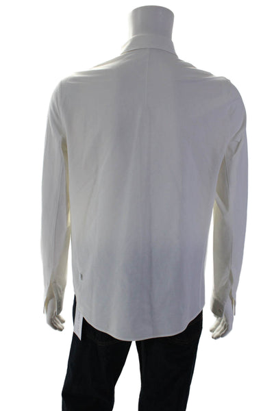 Lululemon Mens Long Sleeved Buttoned Closure Collared Casual Shirt White Size M