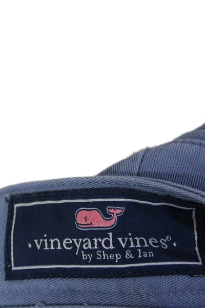 Vineyard Vines Mens Cotton Whale Embroidered Four Pocket Shorts Blue Size 29