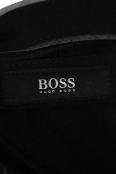 Boss Hugo Boss Mens Straight Leg Flat Front Four Pocket Dress Pants Gray Size 34