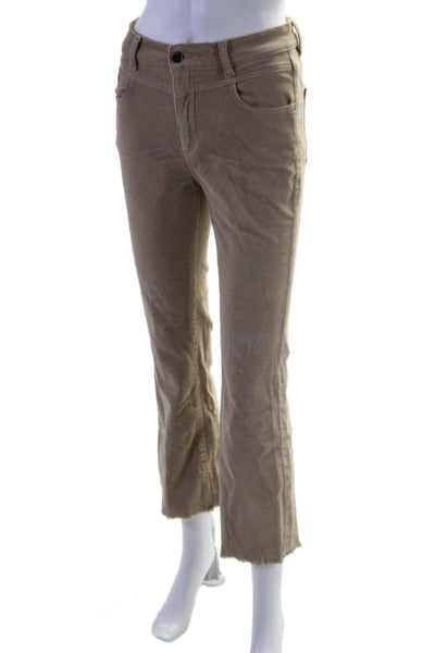 DL1961 Womens Bridget Boot Corduroy High Rise Bootcut Pants Beige Size 26