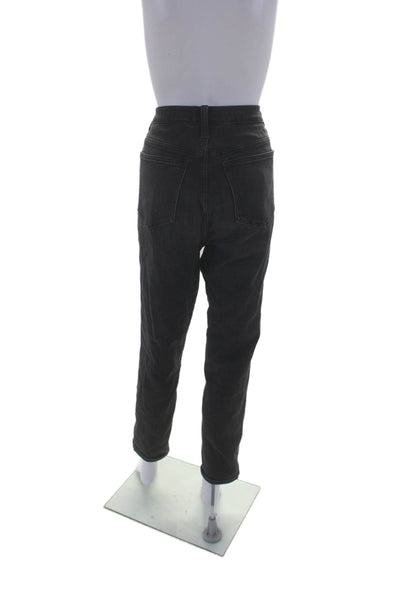 Madewell Women's High Waist Five Pockets Straight Leg Denim Pants Black Size 29