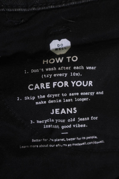Madewell Women's High Waist Five Pockets Straight Leg Denim Pants Black Size 29