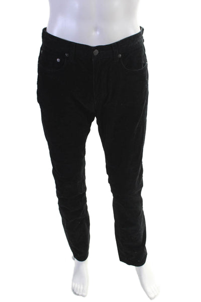 Vince Men's Button Closure Five Pockets Straight Leg Casual Pants Black Size 31