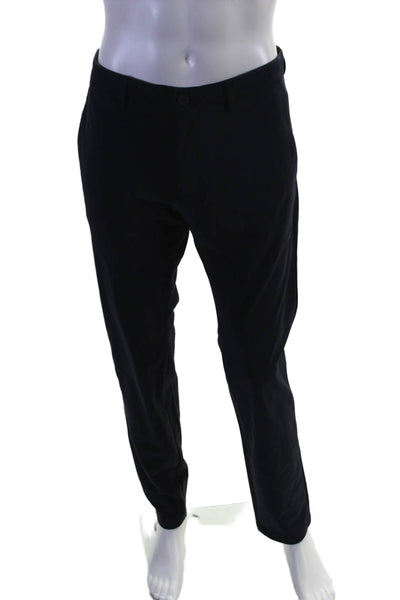 Theory Men's Button Closure Flat Front Straight Leg Dress Pants Black Size 33